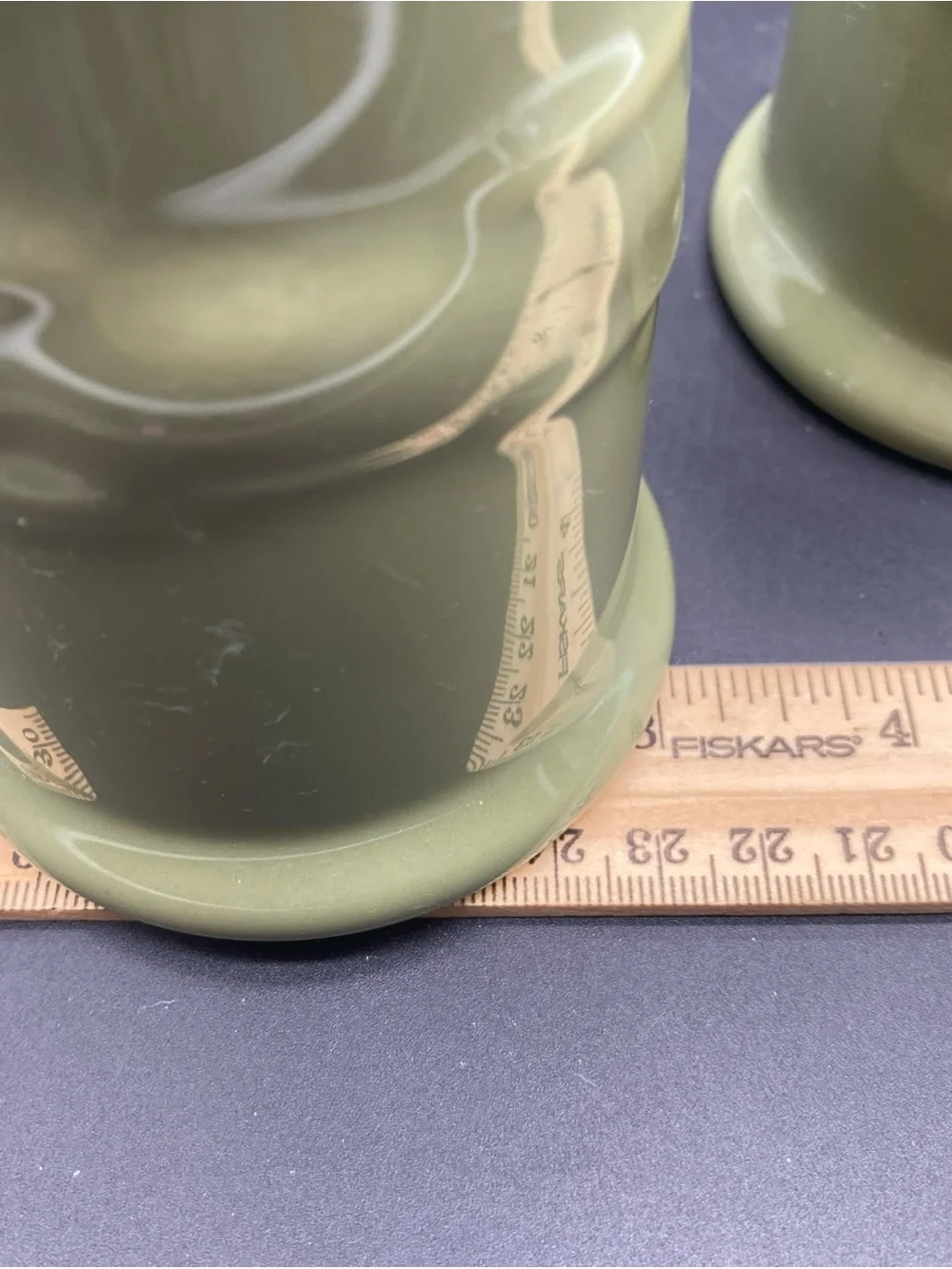 Sage Green Longaberger Salt And Pepper Shakers